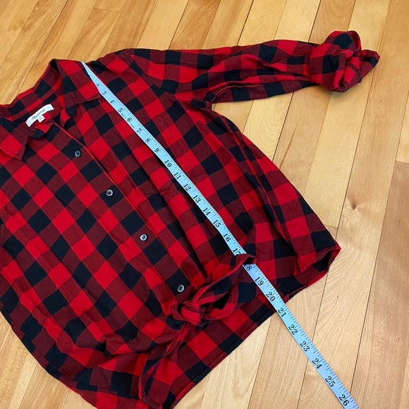 Madewell tie front flannel in buffalo check XS - Picture 10 of 13
